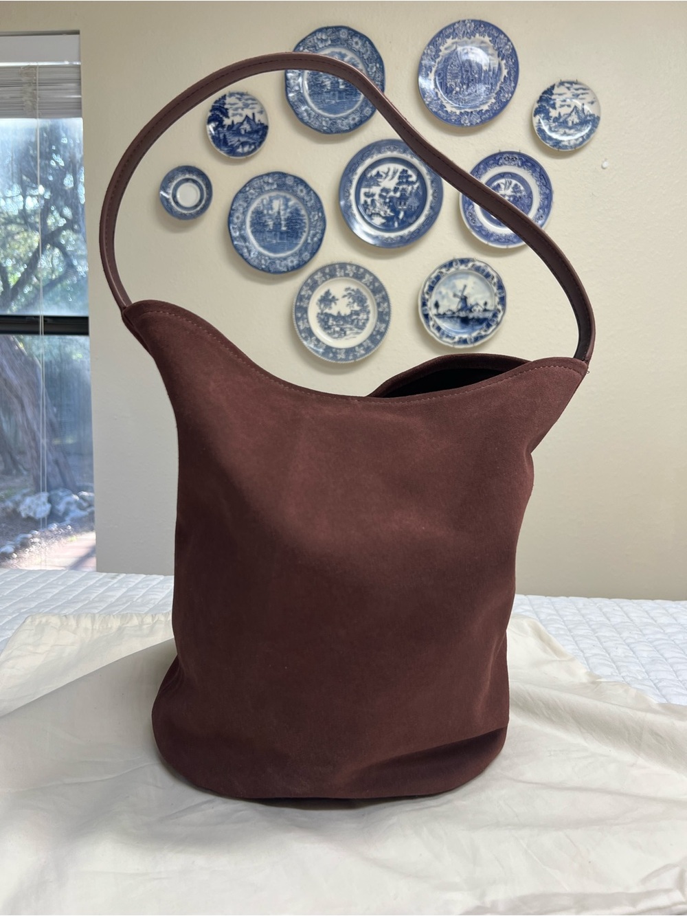 J. Crew Suede Berkley Bucket Bag in Brown NWT - Picture 8 of 13